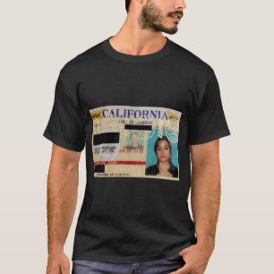 Camiseta Licença de Motorista da Califórnia Shasa Grey d