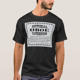 Camiseta Licença de Oboe