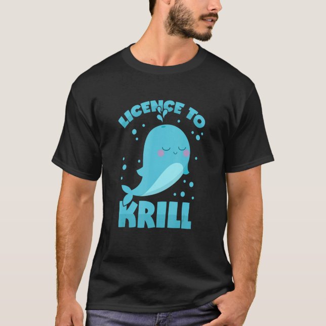 Camiseta Licença de Punho de Baleia para Krill (Frente)