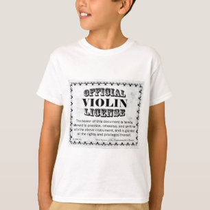 Camiseta Licença de Violino