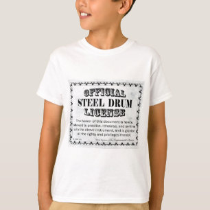 Camiseta Licença do cilindro de aço