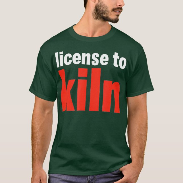 Camiseta Licença Engraçada Para Matar Potência (Frente)