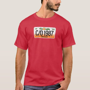 Camiseta Licença Georgia Plate CO 1987 DEKALB County front