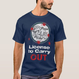 Camiseta Licença Para Carregar De Alvo De Entrega De Pizza