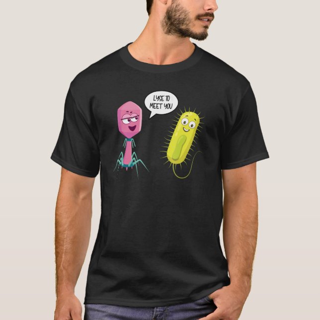 Camiseta Licença Para Conhecer Seu Bacteriófago 8 (Frente)