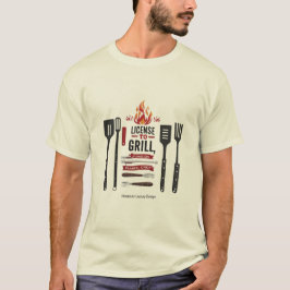Camiseta Licença para Grill - Flame On, Chef Edition