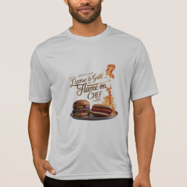 Camiseta Licença para Grill - Flame On, Chef Premium CHURRA