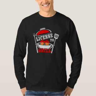 Camiseta Licença para o Grill Barbecue Partido 1
