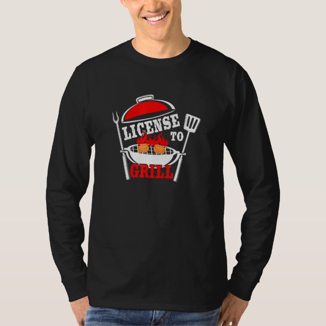 Camiseta Licença para o Grill Barbecue Partido 1 (Frente)