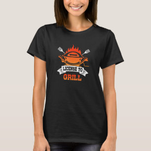 Camiseta Licença para o Grill Barbecue Party 2