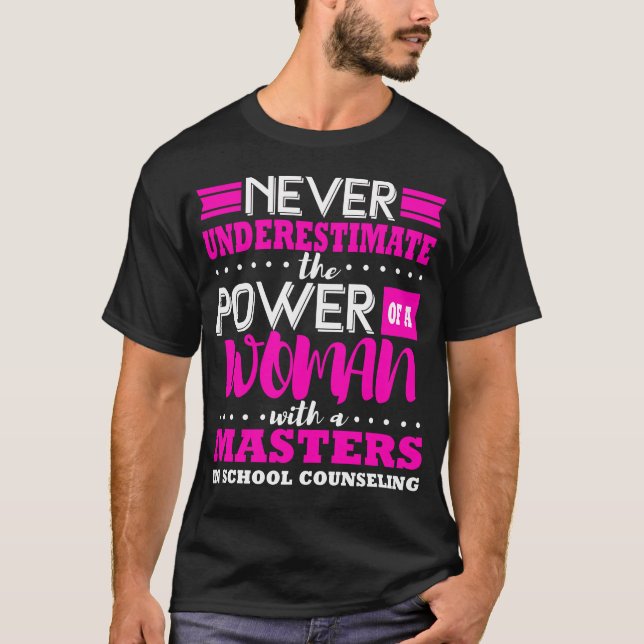 Camiseta Licenciação de Mestrados de Aconselhamento Escolar (Frente)