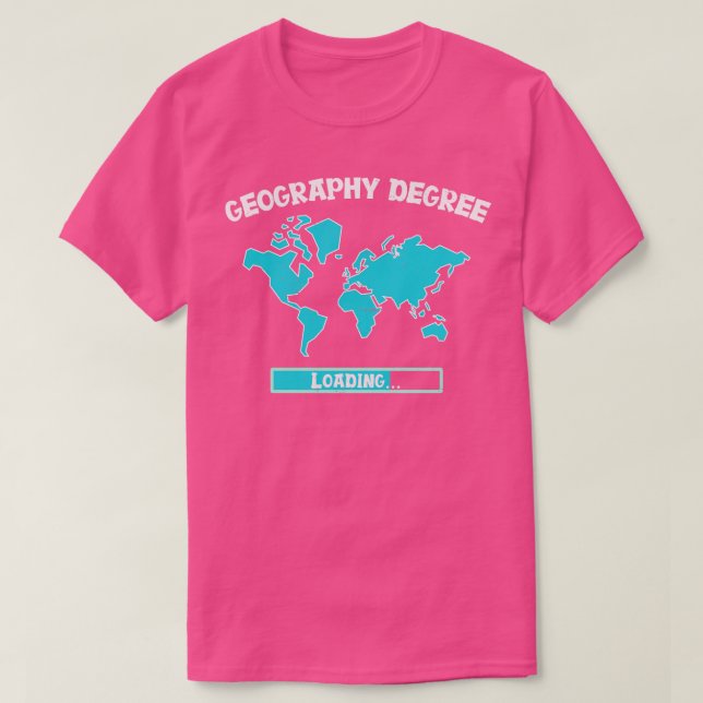 Camiseta Licenciado de Geografia Carregando Professor Estud (Frente do Design)