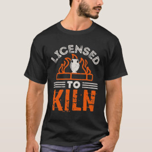 Camiseta Licenciado para Matar Cerâmica Engraçada 