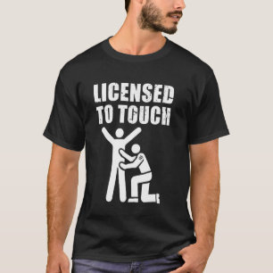Camiseta Licenciado Para Tocar Segurança da TSA do Aeroport