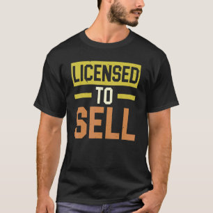 Camiseta Licenciado Para Vender Gestão de Propriedade de Im