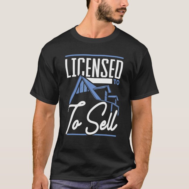 Camiseta Licenciado para vender o agente de empréstimo hipo (Frente)