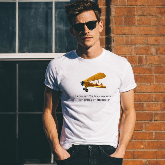 Camiseta Licenciado para voar e contar Piadas, engraçado, h (Criador carregado)