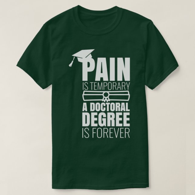Camiseta Licenciado PhD PhinisheD PHINISHED PhD design (Frente do Design)