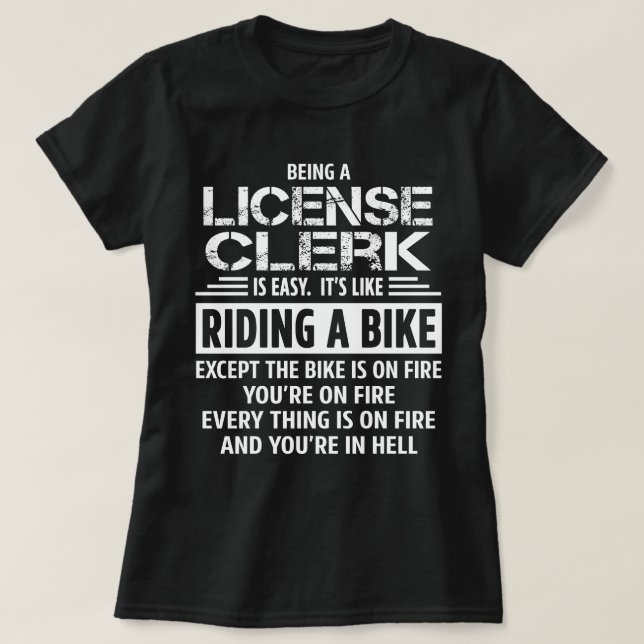 Camiseta License Clerk (Frente do Design)