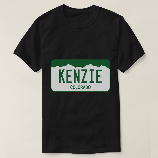 Camiseta License Plate do Colorado - Kenzie (Frente do Design)