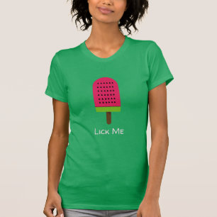 Camiseta Lick Me Pop Art picolé fruta pintura de melancia