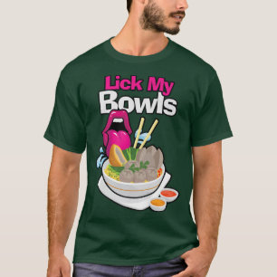 Camiseta Lick My Bowls Comida Chef Cozinhar Catering Culiná