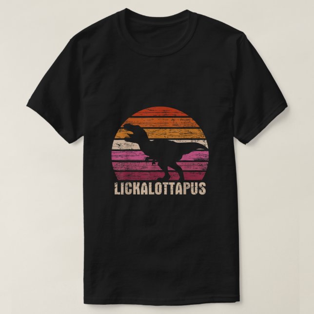Camiseta Lickalottapus Lickalottapus Engraçados Dinossauros (Frente do Design)