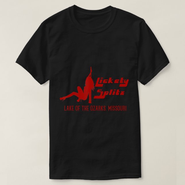 Camiseta Lickety Splitz Lake of Ozarks Missouri Strip C (Frente do Design)