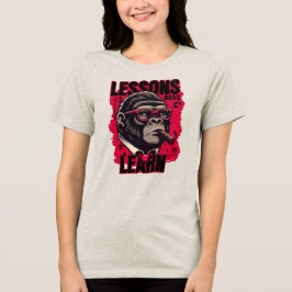 Camiseta Lições Aprender Chefe Gorila Mulheres