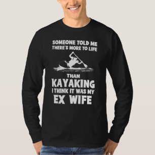 Camiseta Lições de Lifes em Kayaking - Engraçada Tee de Slo