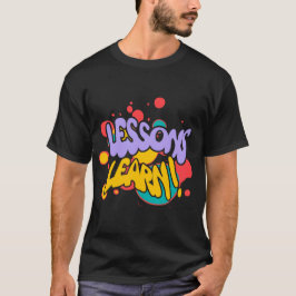 CAMISETA LIÇÕES DE SALPICO DE TINTA PARA HOMENS APRENDENDO 