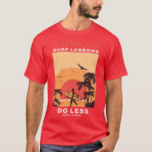 Camiseta Lições de Surf Kunus Fazem Menos Oahu Hawaii