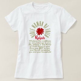 Camiseta Lições Para Mulheres Bíblias De Faith Rahab Christ