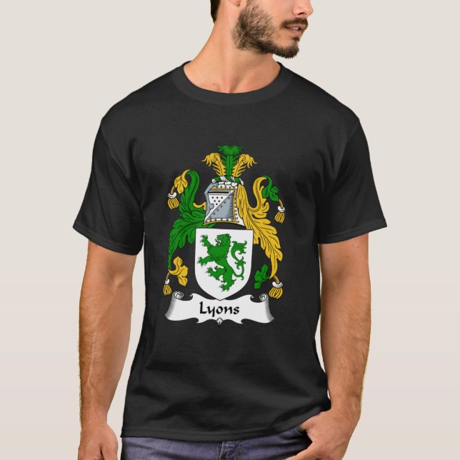 Camiseta Licon Casaco de Braços Clássico da Família Lyons (Frente)