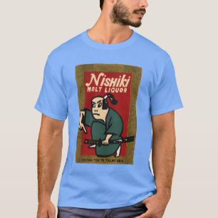 Camiseta Licor de malte japonês vintage retrô