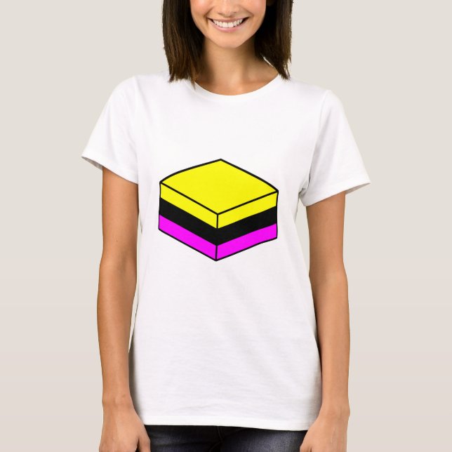 Camiseta Licorice All Sorice - Amarelo, Preto e Magenta (Frente)