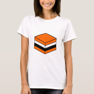 Camiseta Licorice All Sorice - Laranja, Branco e Preto