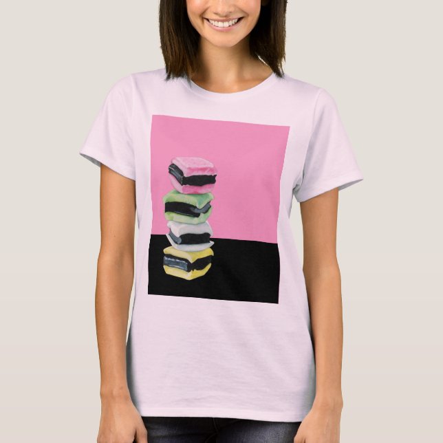 Camiseta Licorice Alsorve T-shirt rosa para mulheres (Frente)