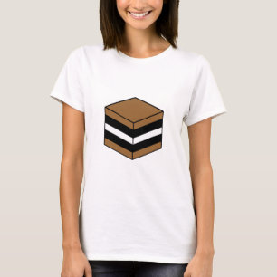 Camiseta Licorice - Castanho, Branco e Preto