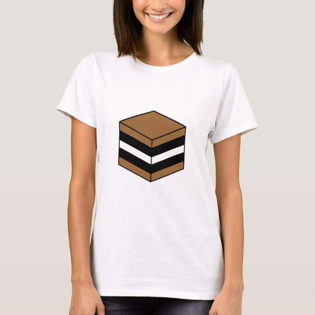 Camiseta Licorice - Castanho, Branco e Preto (Frente)