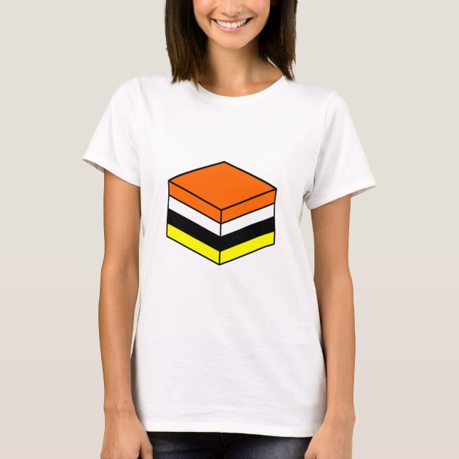 Camiseta Licorice - Laranja, Branco, Amarelo e Preto (Frente)