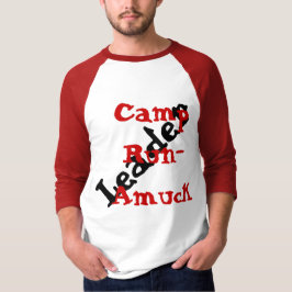 Camiseta Líder Amuck funcionado do Tshirt acampamento Geeky