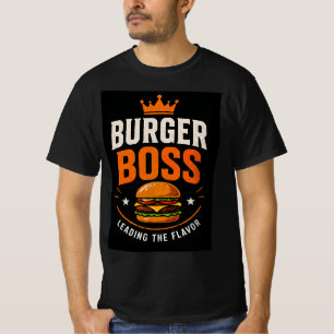 Camiseta 🍔 Líder da Equipe do Grill Burger Boss 👑