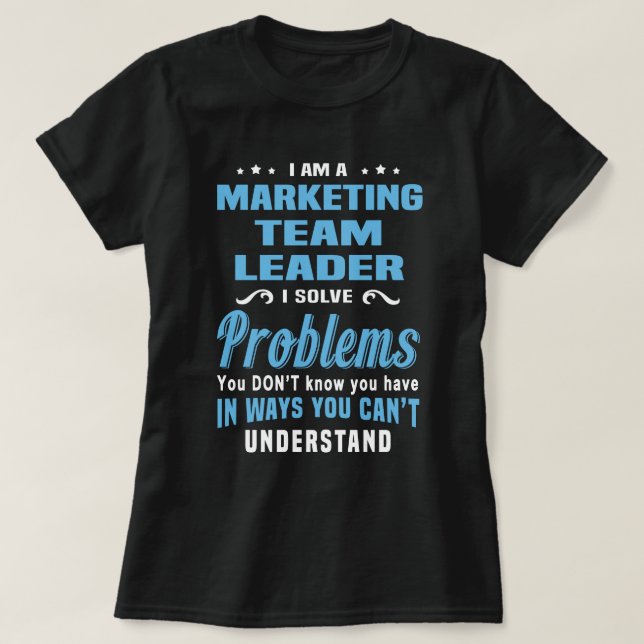 Camiseta Líder da Equipe do marketing (Frente do Design)
