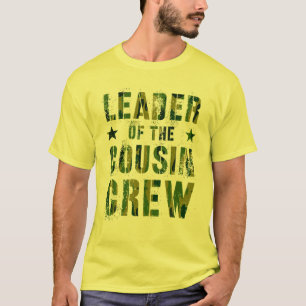 Camiseta LÍDER DA TRIPULAÇÃO COUSIN Camo Funny Avó Grand