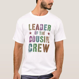 Camiseta LÍDER DA TRIPULAÇÃO COUSINA ENGRAÇADO Vovó Gr