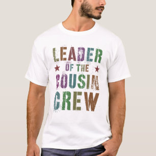 Camiseta LÍDER DA TRIPULAÇÃO COUSINA ENGRAÇADO Vovó Gr
