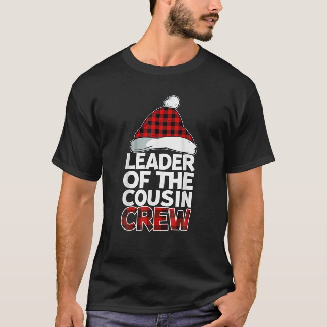 Camiseta Líder Da Tripulação Prima Natal Búfalo Vermelho (Frente)