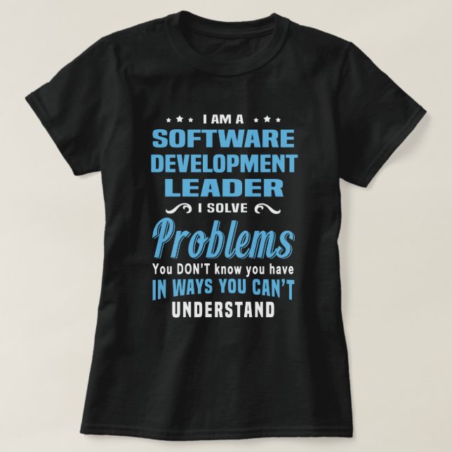 Camiseta Líder de desenvolvimento de software (Frente do Design)
