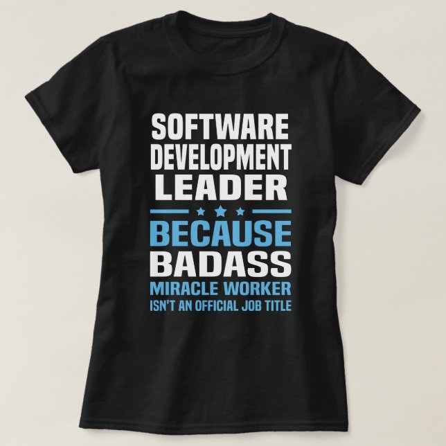 Camiseta Líder de desenvolvimento de software (Frente do Design)